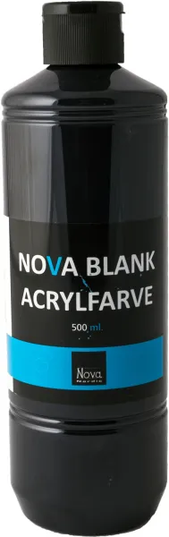Pintura acrílica brillante Nova 500 ml. Negro