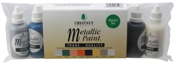 Chestnut Pintura Acrílica Colores Metálicos Set de Inicio