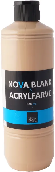Nova pintura acrílica brillante 500 ml. Piel/Beige