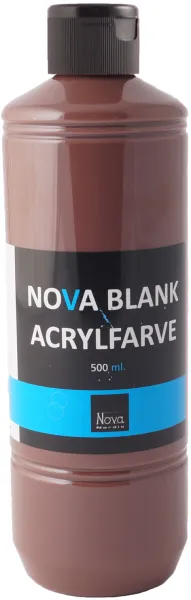 Pintura acrílica brillante Nova 500 ml. Marrón