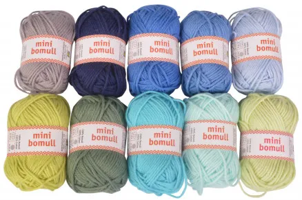 Järbo Minibomull Paquete de Hilos 11 Tonos Azules y Verdes 10g - 10 uds - Järbo Minibomull Paquete de Hilos 11 Tonos Azules y Verdes