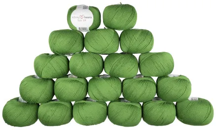 Infinity Hearts Rose 8/4 Paquete de Hilo Unicolor 156 Verde - 20 uds - Infinity Hearts Rose 8/4 Paquete de Hilo Unicolor 156 Verde - 20 uds