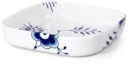 Royal Copenhagen Azul Mega Acanalada fuente para horno cuadrada 25 x 25 cm