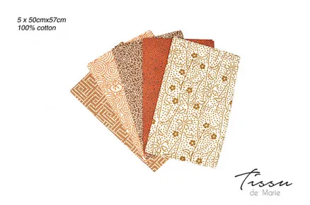 Tissu de Marie Fat Quarter Desierto 50x57cm - 5 uds